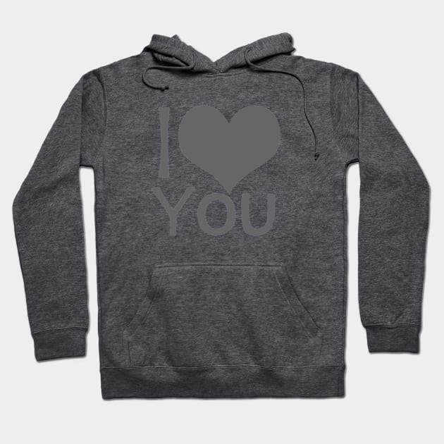 I love you beige Hoodie by persa